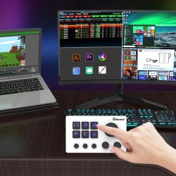 MiraBox HSV293N3 suoratoisto-ohjauspaneeli 6 ohjelmoitavaa näppäintä näyttöillä ja pyörivillä nupeilla