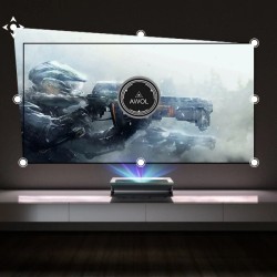 AWOL kolmivärilaseri 3D projektori LTV-2500 lyhyt heijastusetäisyys sisältää Amazon Fire TV Stick 4K Max
