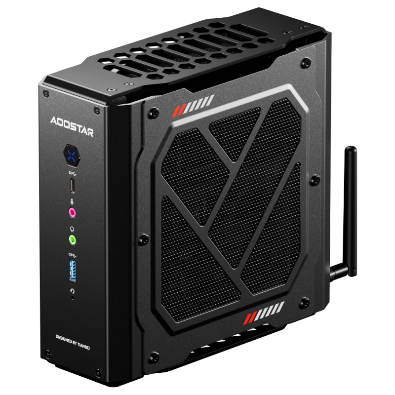 AOOSTAR GODY minitietokone pelitietokone Ryzen9-7940HX 16-ydintä 32-säiettä RadeonRX7600XT 8GB 32/64GB DDR5 1/2TB SSD Windows11
