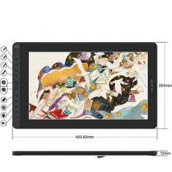 HUION Kamvas 16 15,6-tuumainen täysin laminoitu piirtonäyttö paristoton kynä