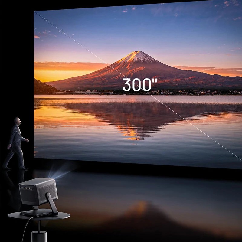 Dangbei DBOX02 Pro 4K laserprojektori Android TV 3D 2000 ISO-lumenia sisäänrakennetulla jalustalla