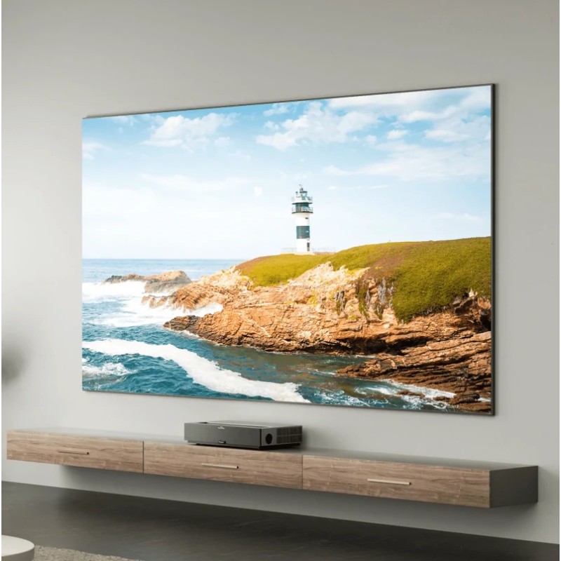 FENGMI Formovie THEATER kolmoisvärinen 4K laser lyhytheittoprojektori UST ALPD4.0 RGB+ 2800 ANSI-lm Android TV11