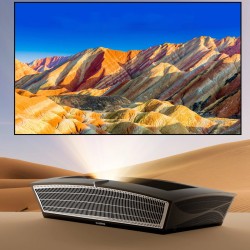 Casiris H6 ultra-lyhyt heitto 4K RGB-kolmoislaser 150-tuumainen näyttö HDR10+ Dolby Atmos