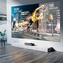 Casiris H6 ultra-lyhyt heitto 4K RGB-kolmoislaser 150-tuumainen näyttö HDR10+ Dolby Atmos