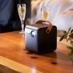 FENGMI noppaaprojektori Android TV Google Assistant 1080P täys-HD 700 lumenia sisäänrakennettu 16000mAh akku