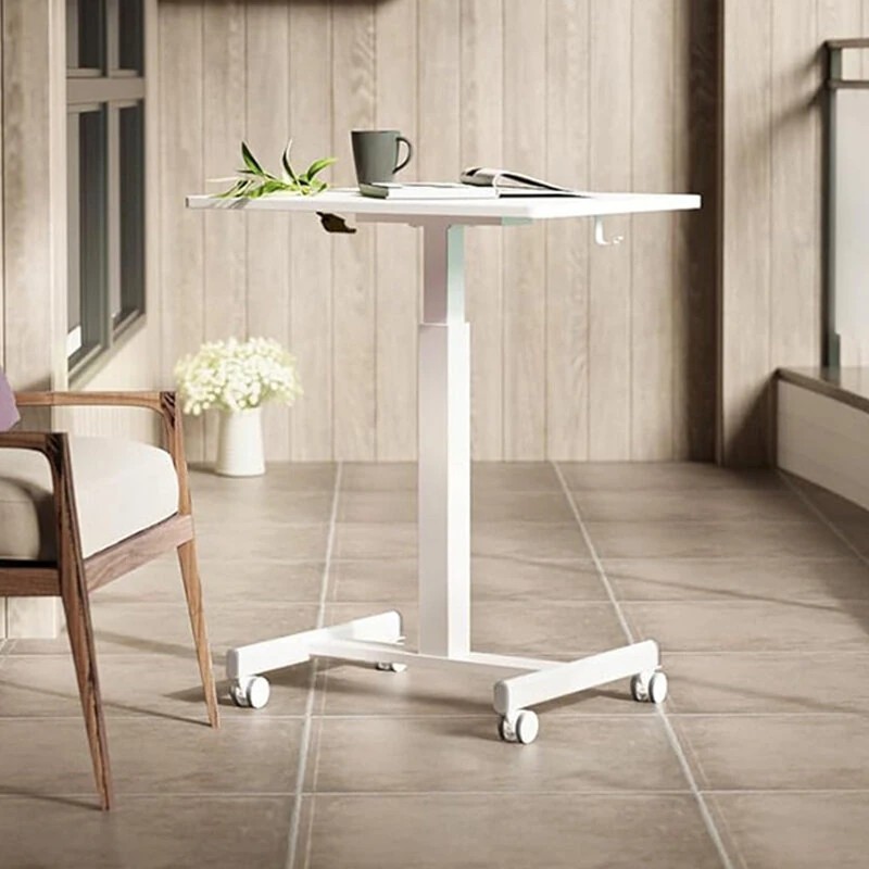 Siirrettävä korkeussäädettävä ergonominen kannettavan nostopöytä h-muotoinen jalusta lukittavat pyörät