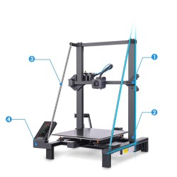 LONGER LK5 Pro päivitetty 3D-tulostin 90% esiasennettu kaksoispuhallin hiljainen emolevy 300×300×400 mm