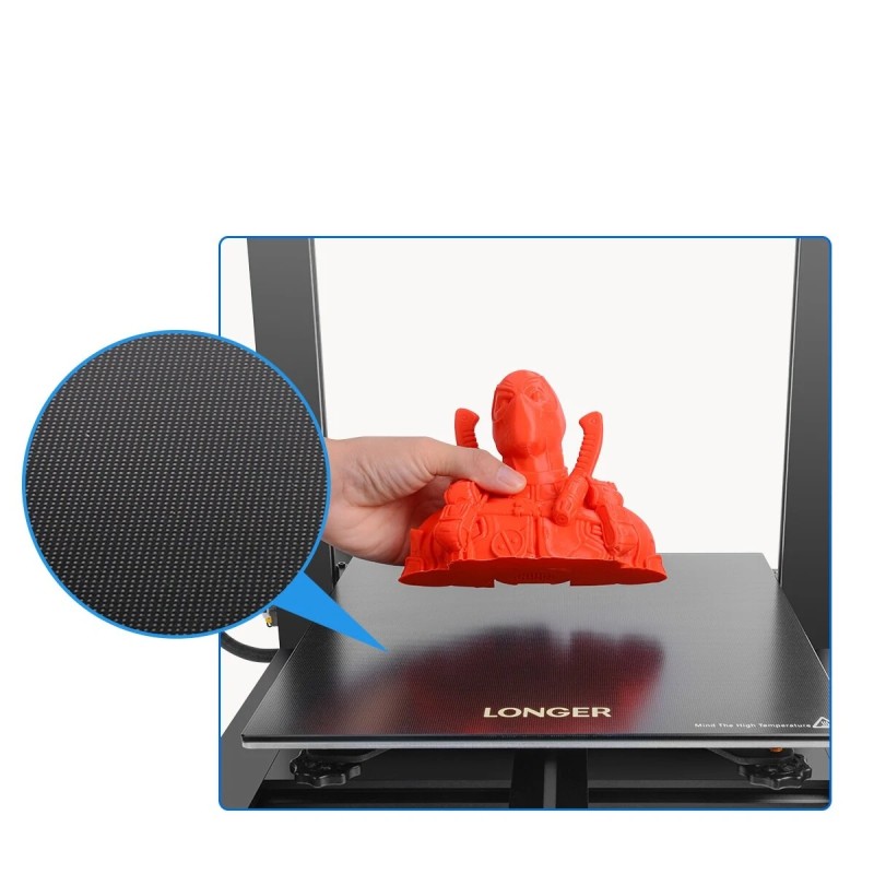 LONGER LK5 Pro päivitetty 3D-tulostin 90% esiasennettu kaksoispuhallin hiljainen emolevy 300×300×400 mm