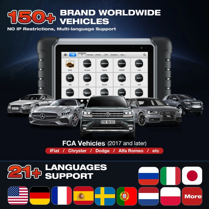 Autel MaxiPRO MP808BT PRO langaton auton diagnostiikkaskanneri kaikkien järjestelmien diagnoosiin ja huoltotoimintoihin