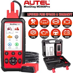 Autel MaxiDiag MD808Pro OBD2 auton diagnostiikkaskanneri kaikkien järjestelmien vikakoodinlukija seitsemällä huoltofunktiolla