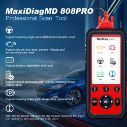 Autel MaxiDiag MD808Pro OBD2 auton diagnostiikkaskanneri kaikkien järjestelmien vikakoodinlukija seitsemällä huoltofunktiolla