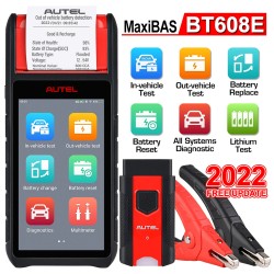 Autel MaxiBAS BT608E akkutesteri diagnostiikkatyökalu akkujen rekisteröinti 12V 24V 100–3000 CCA