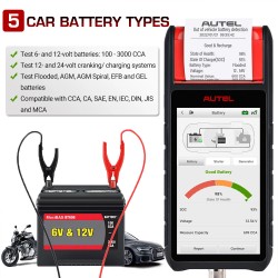 Autel MaxiBAS BT608E akkutesteri diagnostiikkatyökalu akkujen rekisteröinti 12V 24V 100–3000 CCA