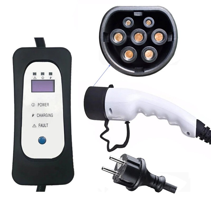 EA1655X kannettava seinälle kiinnitettävä sähköauton latausasema tyyppi 1 16A EU-pistoke kotikäyttöön