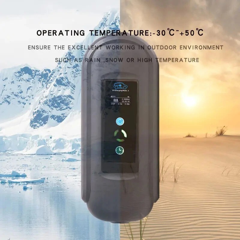 Kannettava kymmenen metrin kuudentoista ampeerin kolmivaiheinen yhdentoista kilowatin sähköauton pikalaturi kotiin