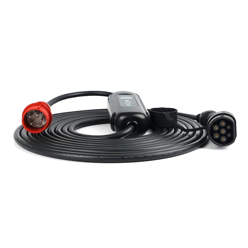 Tyyppi 2 16A kannettava 3-vaiheinen sähköauton 11 kW pikalaturi CEE5EE1635