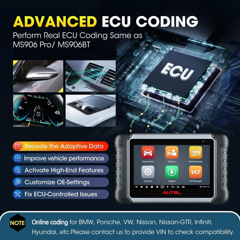 Autel MaxiPRO MP808BT PRO KIT auton diagnostiikkatyökalu ohjainyksikkökoodaus kaksisuuntainen huolto- ja korjausskanneri