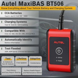 Autel MaxiBAS BT506 akkutesteri bluetooth- ja USB-yhteydellä 6–12V 100–2000CCA älypuhelinyhteensopiva