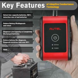Autel MaxiBAS BT506 akkutesteri bluetooth- ja USB-yhteydellä 6–12V 100–2000CCA älypuhelinyhteensopiva