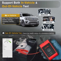 Autel MaxiBAS BT506 akkutesteri bluetooth- ja USB-yhteydellä 6–12V 100–2000CCA älypuhelinyhteensopiva