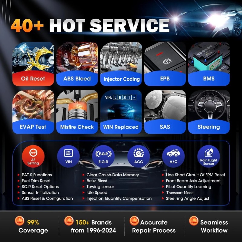 Autel MK900BT diagnostiikka ja koodinlukija CAN-FD DOIP OBD2 yli kolmetuhatta aktiivista testiä