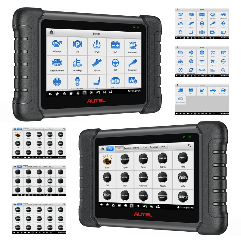 Autel DS808S BT OBD2 diagnostiikkatyökalu kaksisuuntainen ohjaus ECU-koodaus 7-tuumainen näyttö