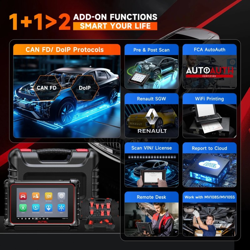 Autel MP900 KIT täysi järjestelmädiagnostiikkatyökalu ohjainyksikön koodaus aktiiviset testit yli 40 palvelua