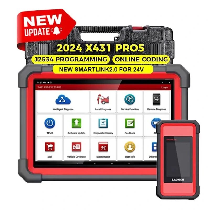 Launch X431Pro 5 auton diagnostiikkatyökalu täysjärjestelmä OBD2-skanneri J2534-ohjelmointi