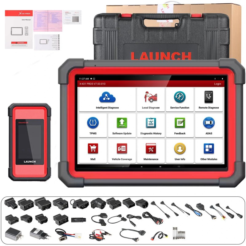 Launch X431Pro 5 auton diagnostiikkatyökalu täysjärjestelmä OBD2-skanneri J2534-ohjelmointi