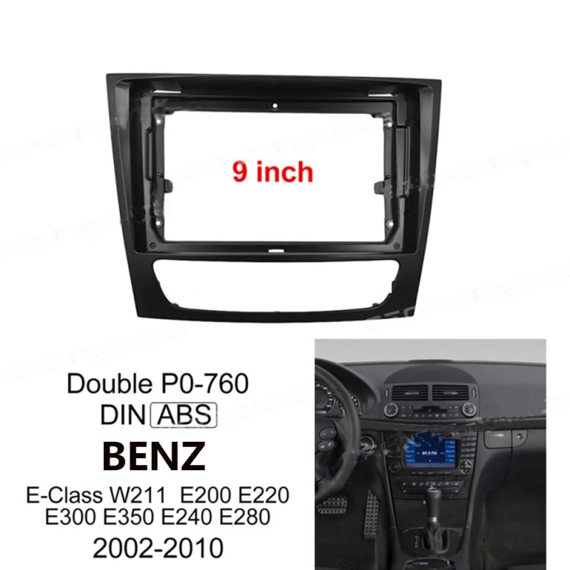 Auton 9 tuumainen radio ja videokehys Mercedes Benz E Class W211 2002 2010