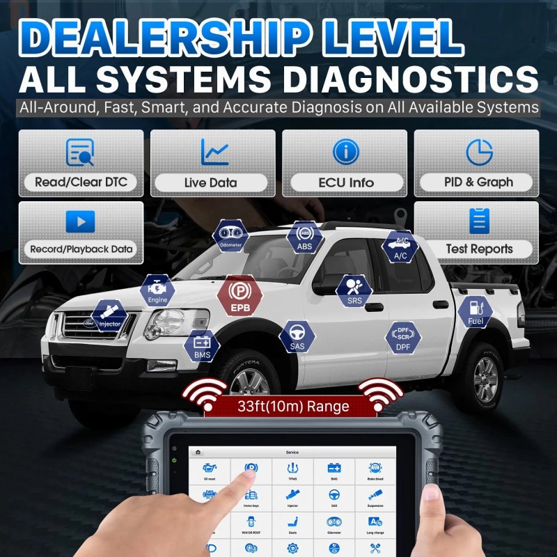 Autel MaxiCOM MK906S Pro ammattimainen auton diagnostiikka OBD2-skanneri ECU-koodaus