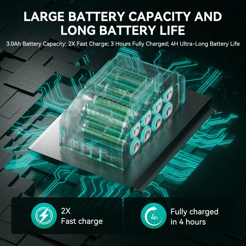 Kuusitoiminen säädettävä suutin 21V kannettava akkukäyttöinen korkeapainepesuri musta 5 m vesiletkulla