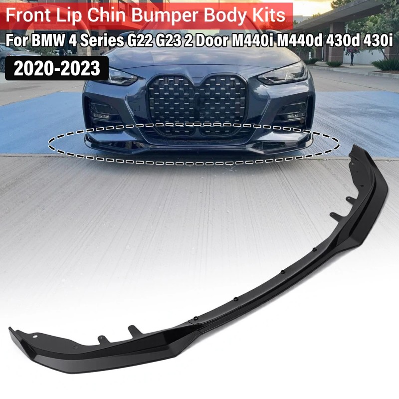 Etupuskurin lippa diffuusori spoileri suojalevy BMW 4-sarja G22 G23 M440i M440d 430d 430i 2020-2023