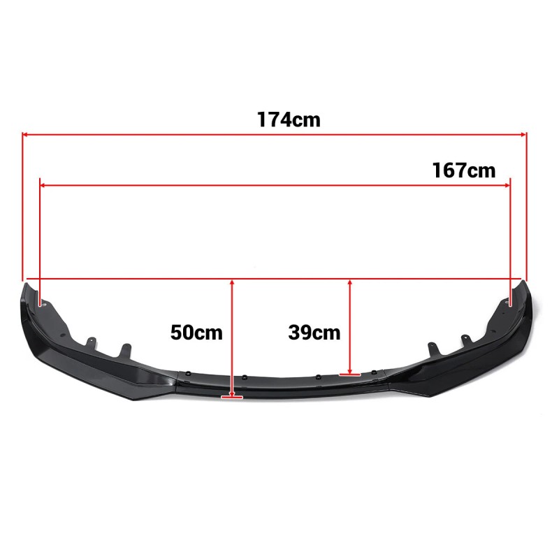 Etupuskurin lippa diffuusori spoileri suojalevy BMW 4-sarja G22 G23 M440i M440d 430d 430i 2020-2023