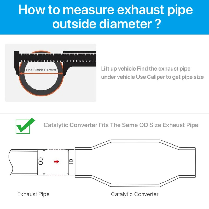 Universaali 2,25 tuuman korkeavirtaus katalysaattori ruostumatonta terästä 400 kennoa