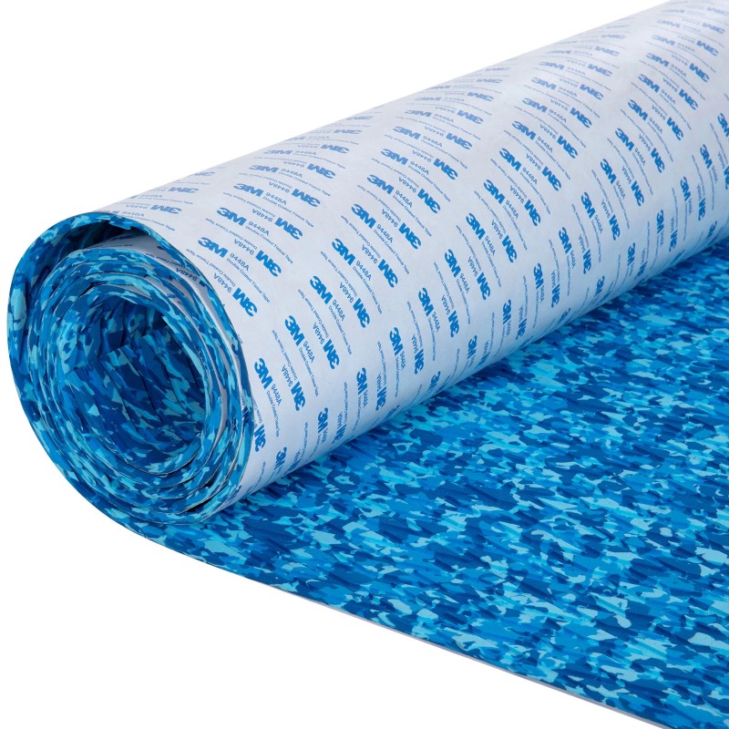 EVA 3M-liimainen kansimatto 240x90cm 6mm paksu naamiointikuvioitu sininen liukumaton