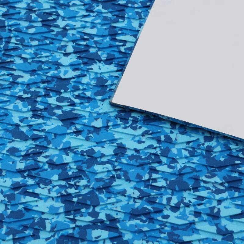 EVA-naamiointikuvioinen sininen kansialusta 3M-liimapintainen 240×60 cm 6 mm