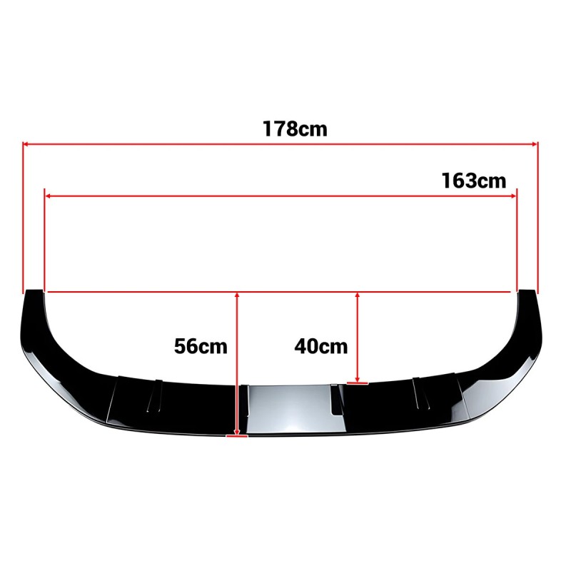 Etupuskurin huulispoileri Maxton-tyyli ABS kiiltomusta hiilikuituinen Volkswagen Golf MK8 GTI 2020-2023