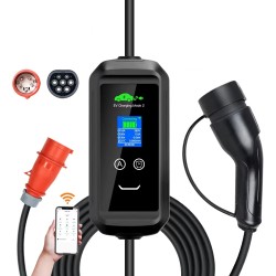 ISIGMA 11 kW 16 A kannettava sähköauton laturi tyyppi 2 langaton Tuya sovellus 7 m kaapeli