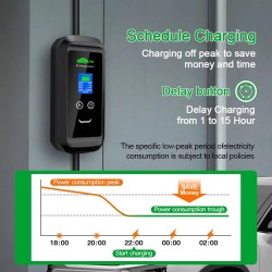 ISIGMA 11 kW 16 A kannettava sähköauton laturi tyyppi 2 langaton Tuya-sovellus 7 m kaapeli