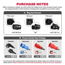 ISIGMA 11 kW 16 A kannettava sähköauton laturi tyyppi 2 langaton Tuya-sovellus 7 m kaapeli