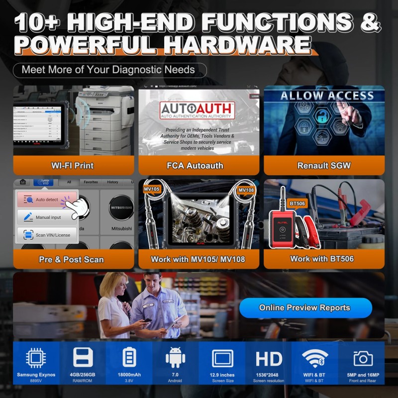 AUTEL ULTRA EV edistynyt autodiagnostiikka korkeajänniteakkujen analyysi verkkopohjainen ohjelmointi ja koodaus