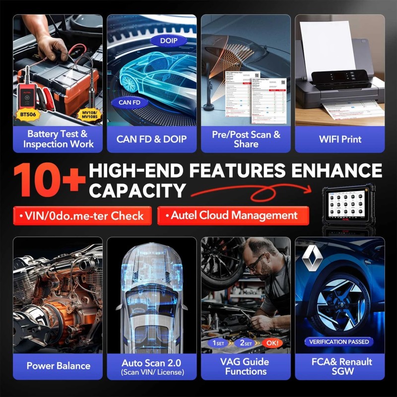 Autel Maxisys MS906 Pro-TS diagnostiikkalaite Android 10 8-tuuman näyttö 16MP kamera TPMS-tuki