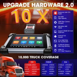 Autel Maxisys MS908CV II autodiagnostiikkalaite J2534 ECU-koodaus hyötyajoneuvoille