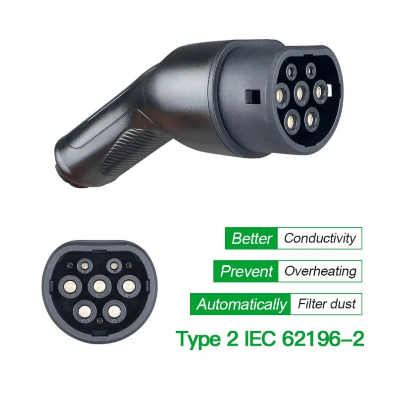 ISIGMA 3,6 kW 16A kannettava laturi sähköautolle tyyppi 2 5 m kaapelilla IP66/67