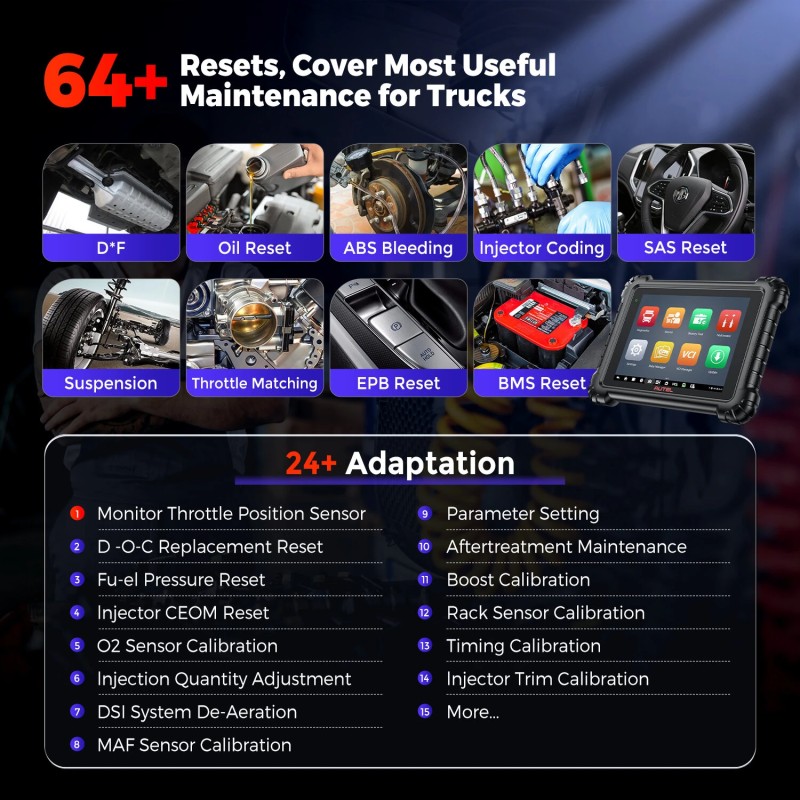 Autel MaxiSys MS909CV 9,7-tuumainen ajoneuvodiagnostiikkatyökalu Android 10 3000 aktiivista testiä raskaille ajoneuvoille