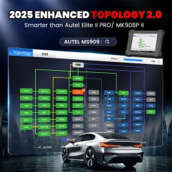 Autel MS909 auton diagnostiikkatyökalu valmistajatason ohjausyksikön ohjelmointi 3000+ aktiivista testiä