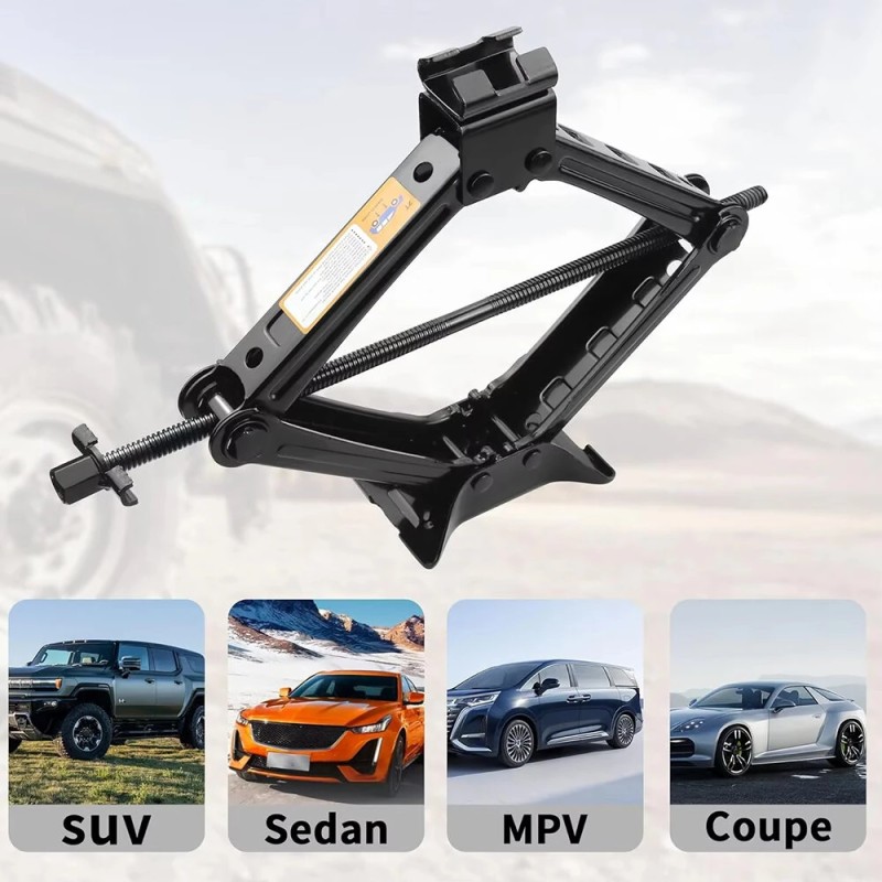 Kaksitonninen tunkkisarja saksitunkki räikkäavain pyöränmutteriavain hätäpakkaus säilytyspussilla