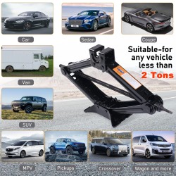 Kestävä kaksitonninen saksinostolle tarkoitettu räikkäavain kuusiokoloavain auton renkaanvaihtoon