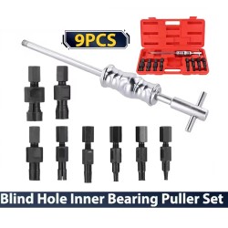 Sisälaakerin 9-osainen ulosvetäjäsarja sokeille rei'ille liukuvasaralla 8–32 mm punainen laatikko auton korjaukseen